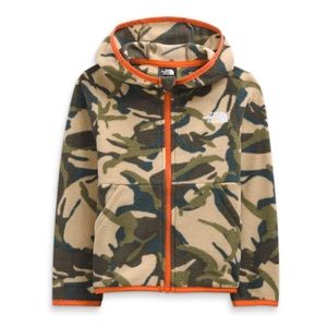 North Face Kid’s “Glacier” Camo Fleece Full Zip Jacket with Hood (Toddler 2T)